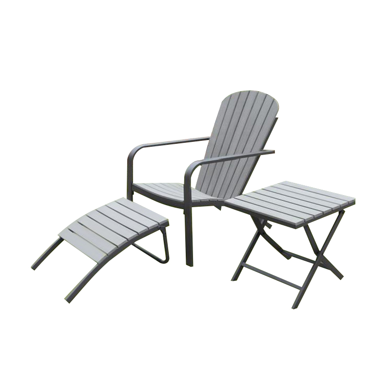 DGF-2016 时尚前卫塑料椅子三件套带脚凳