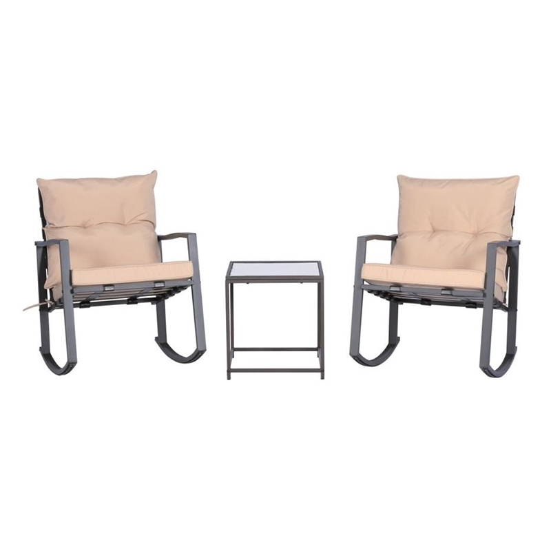 DGF-3007-2 现代耐用棉质软垫系带摇椅三件套